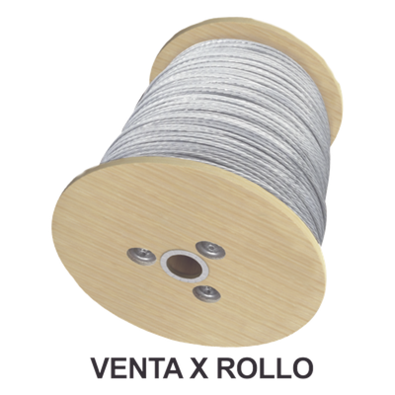Cable de Retenida / 7 Hilos Trenzados / 3/16 Pulgadas / Carga a Ruptura 1294 kg (2850 lb) / Galvanizado Clase A / Carrete 2000 m (6561.7 ft)