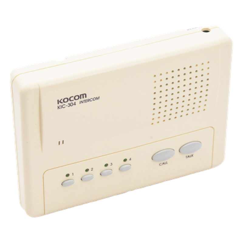 Sistema de Intercomunicador Manos Libres / 4 Extensiones / Alcance 200 m (656.2 ft) / Cable 2 Hilos Calibre 18 / Montaje en Pared