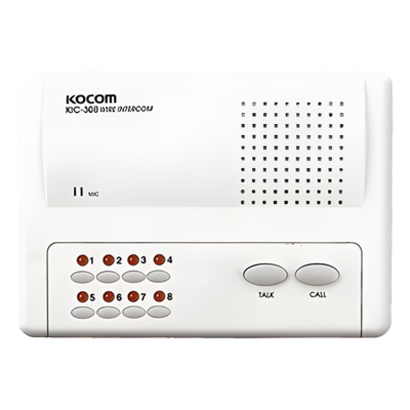 Intercomunicador Manos Libres / 8 Extensiones / Alcance 200 m (656.2 ft) / Cable 2 Hilos Calibre 18 / Alimentación 6 VCC / Montaje en Pared