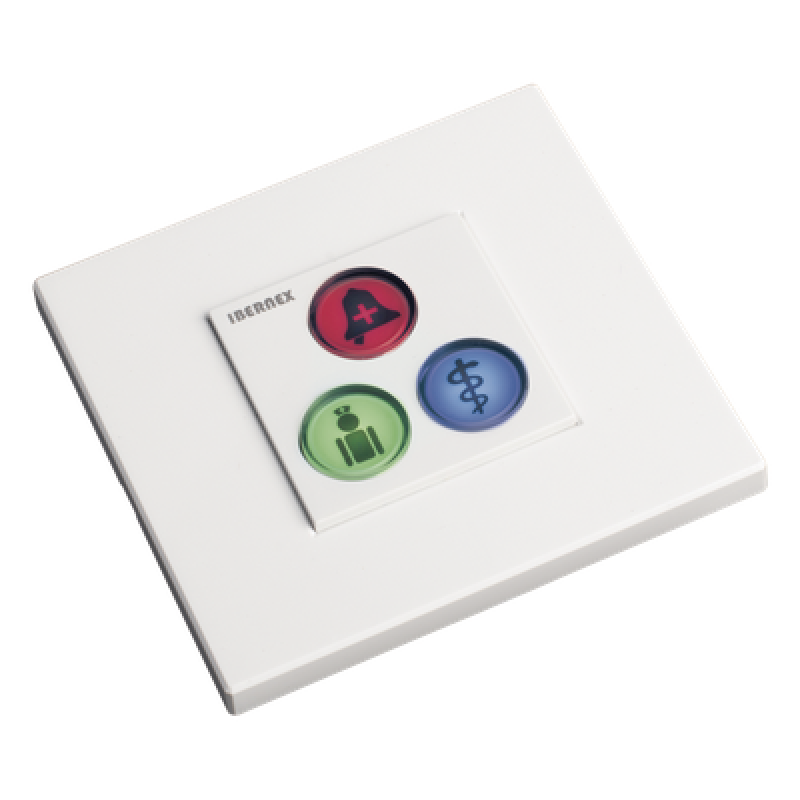 Modulo de 3 Botones iluminados para habitación de Hospital / Alarma / Cancelar y Código Azul / BUS RS485 / Compatible con NX0019/B, NX1021 Y NX0015