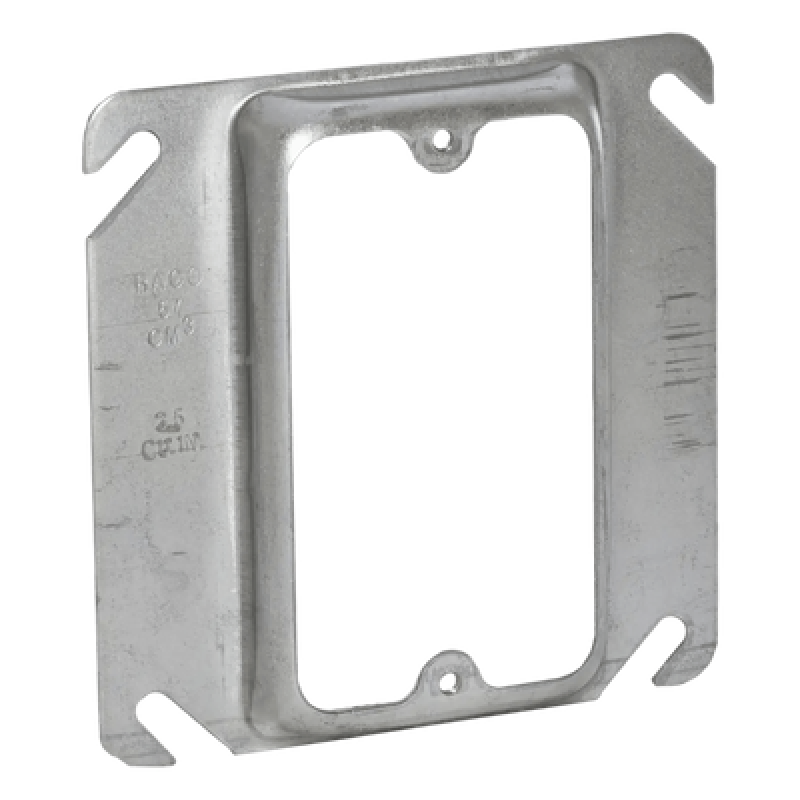 Sobretapa Cuadrada Galvanizada de 4", realce de 1/2".