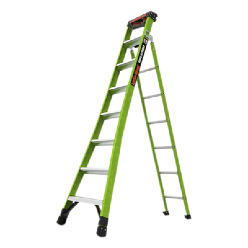 Escalera de Tijera 3 en 1 de 2.44 Metros, Fibra de Vidrio (SKU13908-001). Hecha en E.U.A. (Versión 2.0)