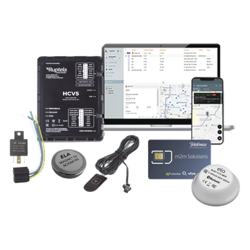 Kit de Localizador 4G LTE / 1 BLUEPUCKMAGKIT + 1 MICSIM25GPS y datos por 1 año + 1 EPCOMGPSMENSUAL + RELAY + Botón SOS