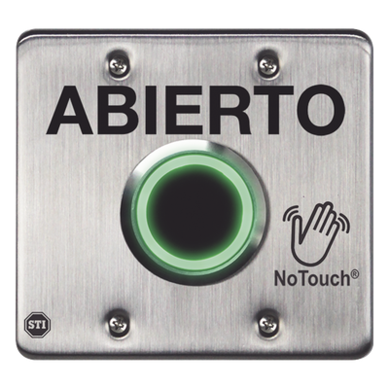 Interruptor IR Sin Contacto / Acero Inoxidable 304 Grado Médico / Salida Doble / Contacto Seco 120 VCA / LED Bicolor