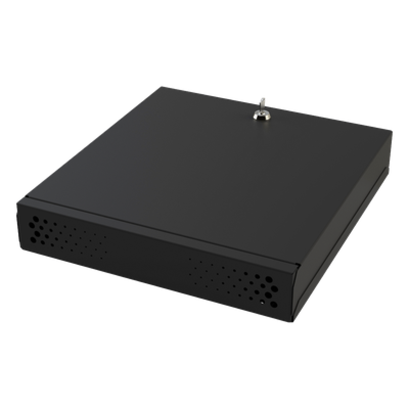 Gabinete de Seguridad para DVR/NVR / Acero Calibre 20 / Ancho 396 mm / Compatible con Rack 19' / Ventilación Lateral