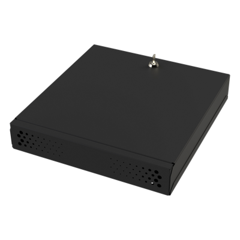 Gabinete Metálico para DVR/NVR. Tamaño Max. de DVR/NVR: 445 x 88 x 400mm (An.xAl.xProf.). Compatible con Fuente SLIM.