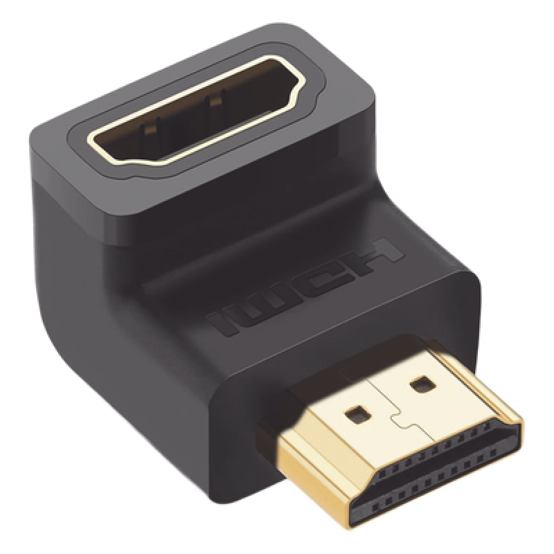 Adaptador HDMI / 90° Hacia Abajo / 4K@60Hz / Macho a Hembra / HDMI 2.0 / Compacto
