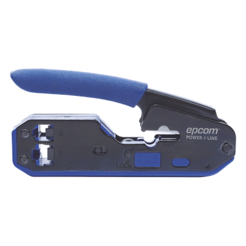 Pinza de Red SLIM / Corte y Terminado RJ45/RJ11 / Diseño Compacto 60% / Acero al Carbón / Mango Ergonómico ABS+TPR