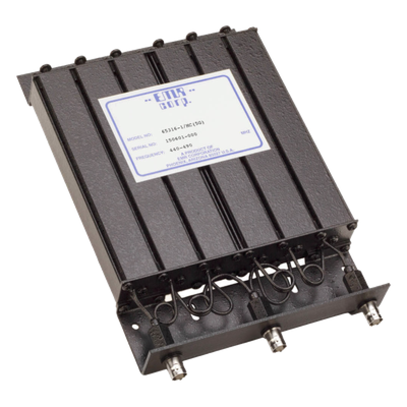 Duplexer Compacto de Rechazo de Banda, 440-490 MHz, 4.6 a 6 MHz Sep. Tx-Rx, 50 Watt, BNC Hembra.