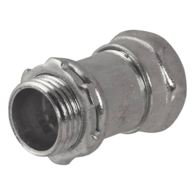 Conector Recto de Compresión / Acero Galvanizado / Pared Delgada 1 1/2" / Sin Aislamiento / 3.05" (77.47 mm) de Alto