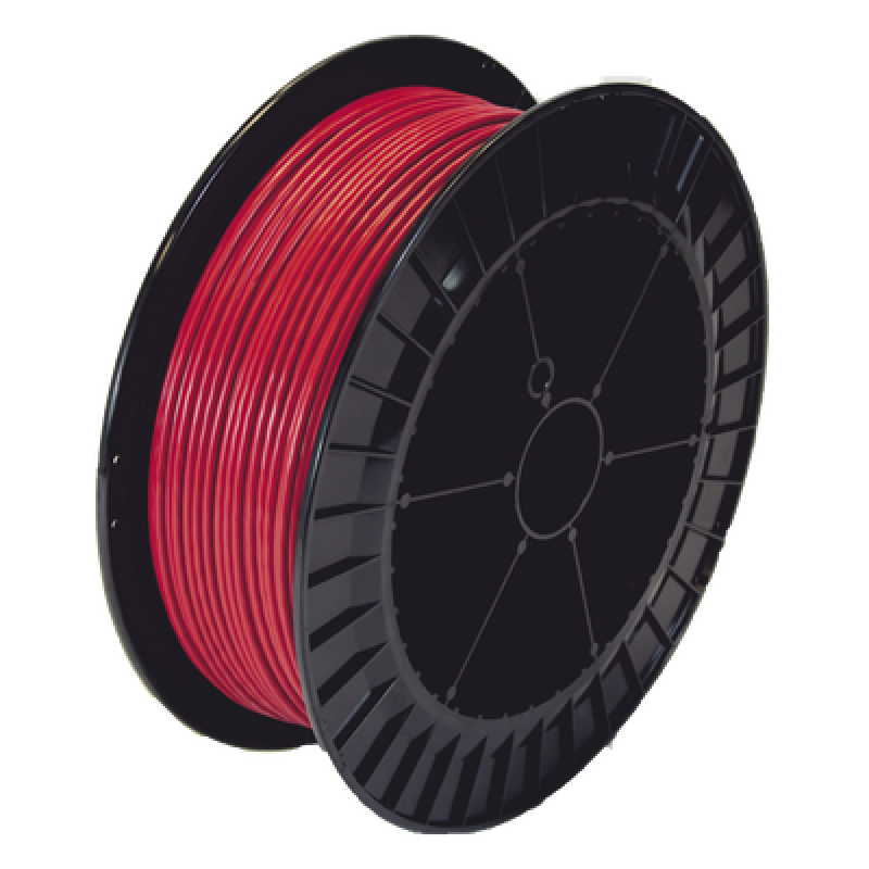 Bobina de 152 Metros de Cable Detector de Calor, Temperatura Fija 68 grados Celsius, Recubrimiento de Nylon Rojo para Aplicaciones en Exterior, con Guía Acerada