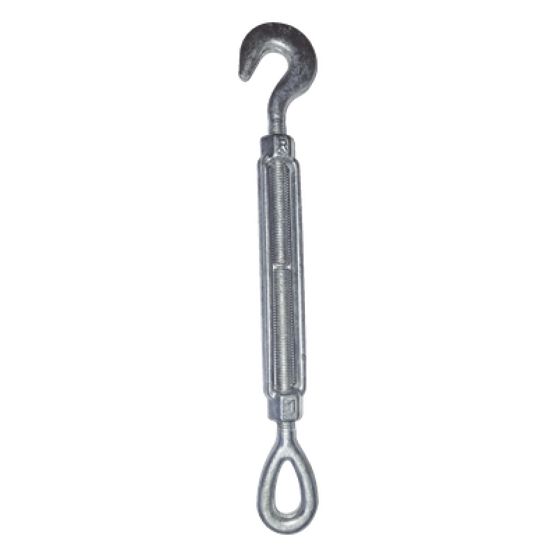 Tensor de 1/2" x 12" Acero Forjado OJO-GANCHO Galv. Inmersión en Caliente (Carga Max. 1500 lbs).