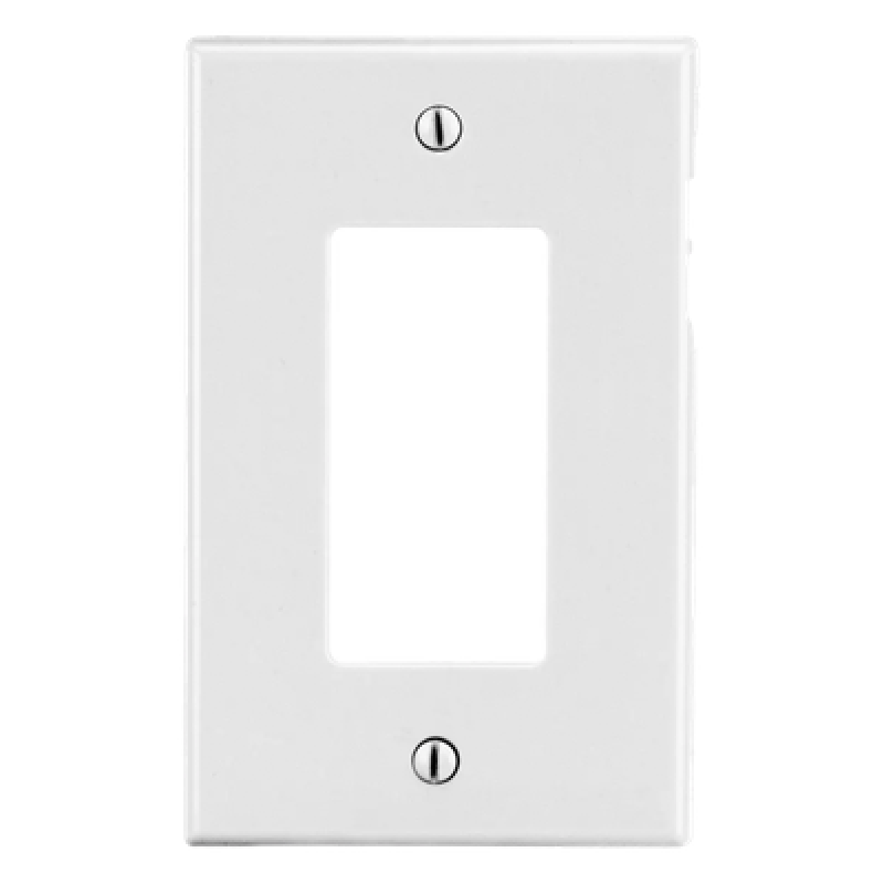 Tapa para Contacto Rectangular / Decorador / Policarbonato Termoplástico / 4.63 x 2.88 x 0.25 in / Vertical / Blanco