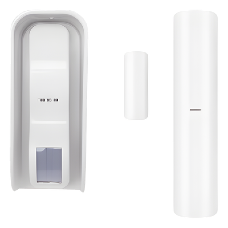 Sensor de Movimiento Tipo Cortina / 100 % Exterior / Alimentado por baterías / Doble tecnología MW & PIR / Compatible con AXPRO / Incluye DS-PDMC-EG2-WB