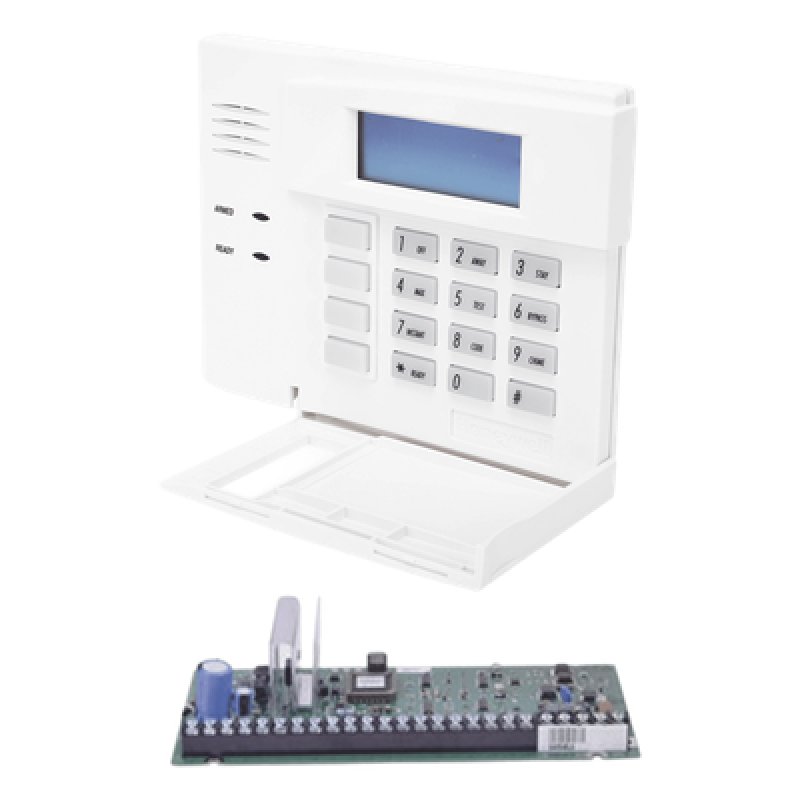 Tarjeta electrónica de panel de alarma de 48 zonas con teclado numérico de palabras fijas, sin gabinete, compatible con serie inalámbrica 5800
