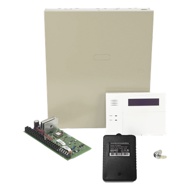 Panel de Control de Alarma / 48 Zonas Cableadas / 40 Zonas Inalámbricas / 3 Particiones / Teclado Alfanumérico con Receptor Integrado