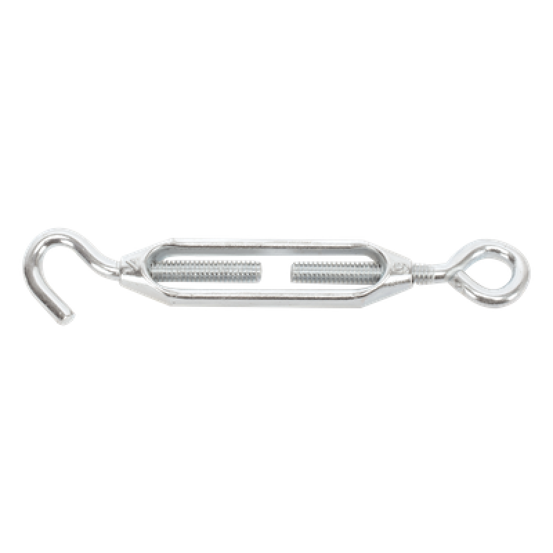 Tensor de Cable / Ojo-Gancho / 1/4 in / Carga 150 kg / Carrera 2-1/8 in / Aleación de Zinc / Galvanizado en Caliente