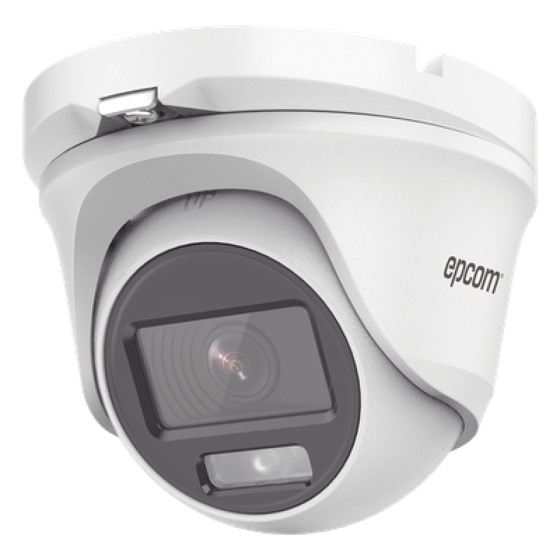 Cámara Turret TURBOHD / 2 Megapixel 1080p / Color 24/7 / Luz Blanca 20 m (65.6 ft) / Ángulo 105° / Audio Integrado / IP66 / 4 Tecnologías Seleccionables