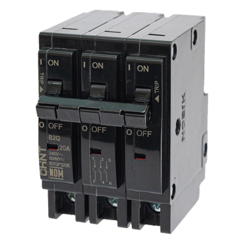 MCB - Interruptor Termomagnético Enchufable, Serie: B2Q, 3P, 15A, 240V (SKU:1002294)