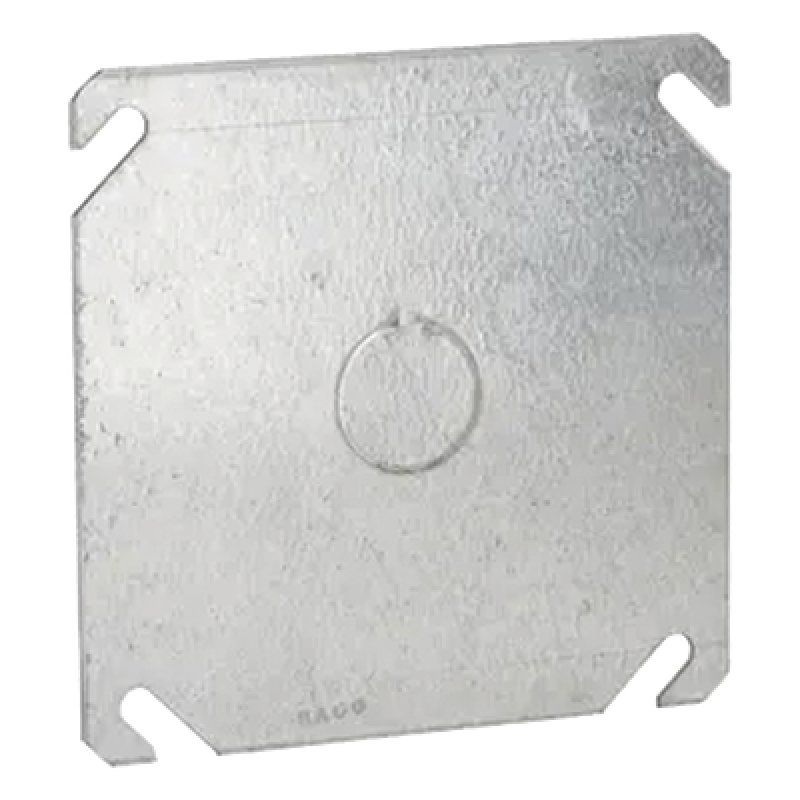Tapa Cuadrada con Entrada de 1/2 para caja de 4".
