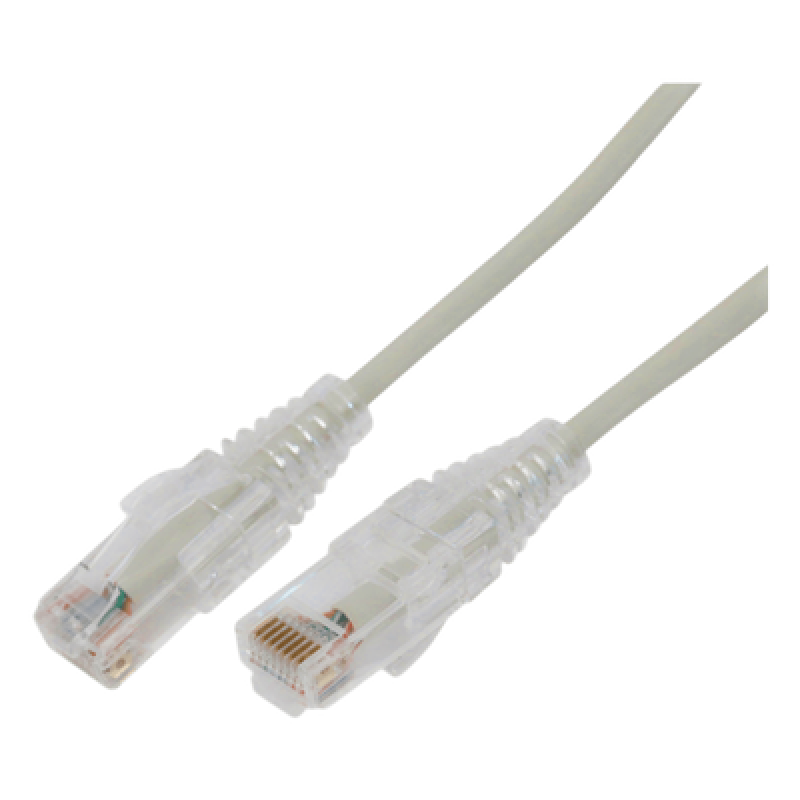 Cable de Parcheo Slim UTP Cat6A / 5 m (16.40 ft) / 28 AWG / Gris / RJ45