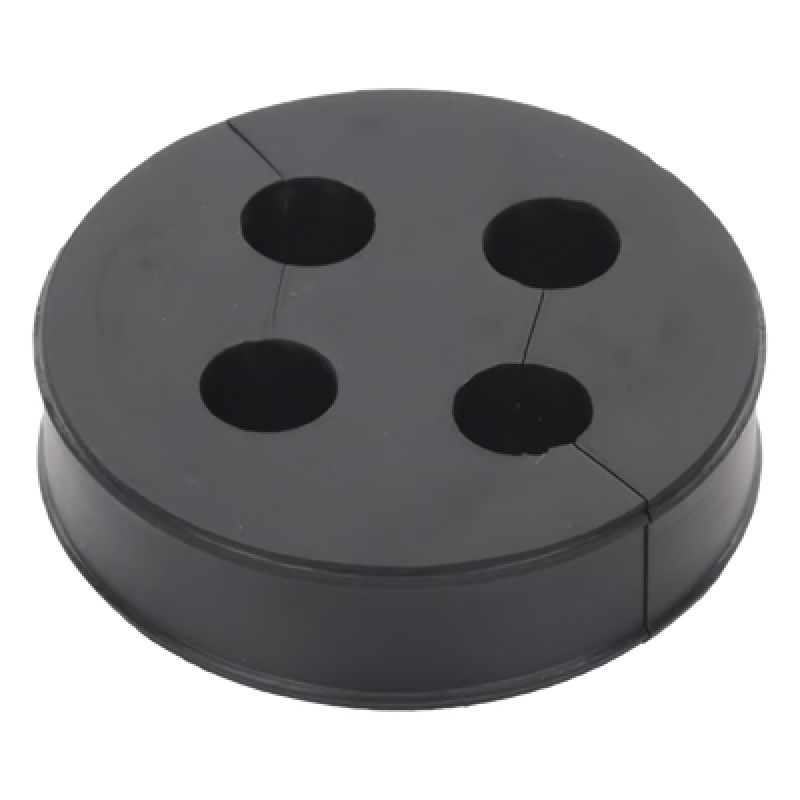 Inserto de Caucho de 4" Con Cuatro Orificios para Cable de 3/8 in