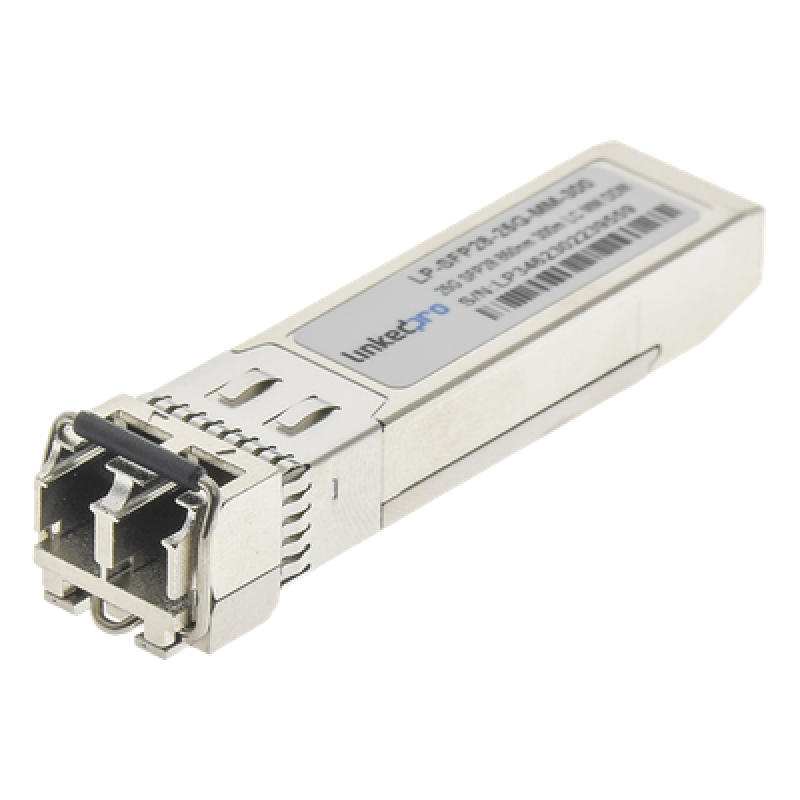 Transceptor Óptico SFP28 (Mini-Gbic) / Multimodo 850 nm / 25 Gbps / 25GBASE-SR / Conectores LC/UPC Dúplex / DDM / Hasta 300 m
