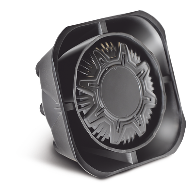 Bocina Compacta de Uso Rudo, 100 Watts de Potencia, Ideal Para Vehículos de Encubierto, Montaje Universal, 11 Ohms de Impedancia
