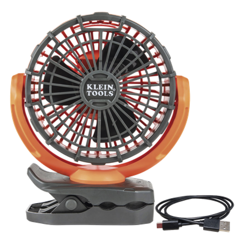 Ventilador Portátil Recargable / 2 Velocidades / Autonomía 5-9 Horas / Montaje 360° / USB-C / Pinza e Imán