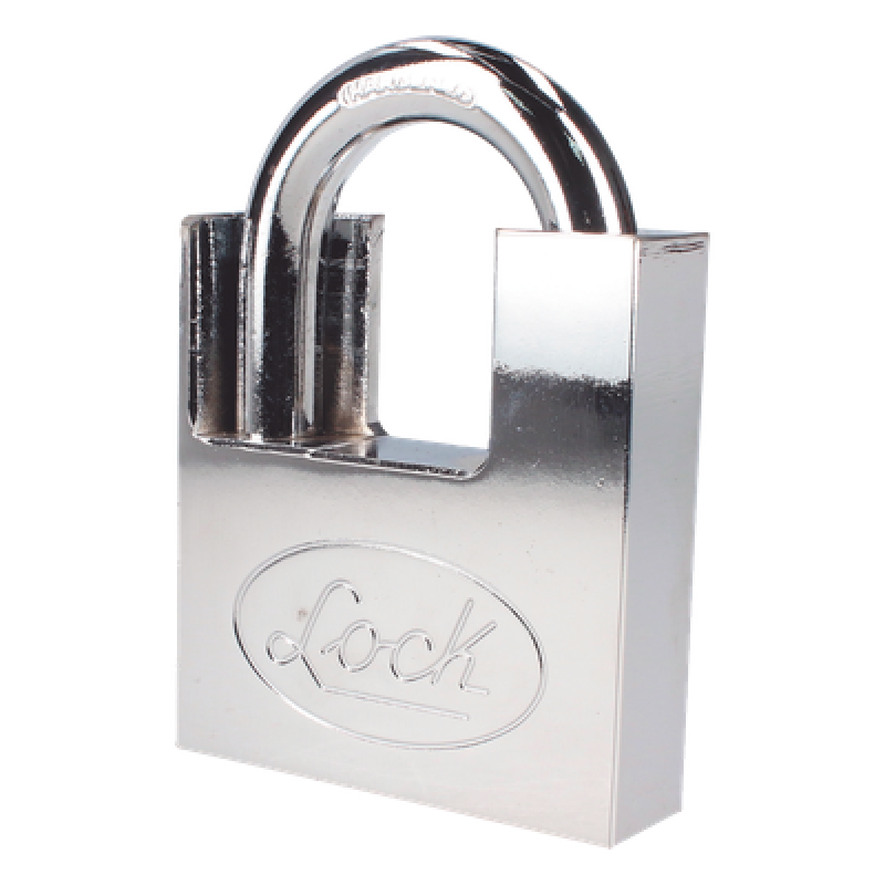 Candado de acero con Guarda Anti Palanca/ Acabado en Cromo Satinado / Doble Cerrojo / Medida 40 mm/ Nivel de seguridad 7/ 4 Llaves Abloy.