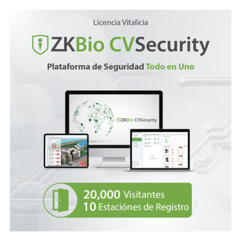 Licencia para ZKBio CVsecurity permite la gestion de 20 mil visitantes y 10 estaciones de registro