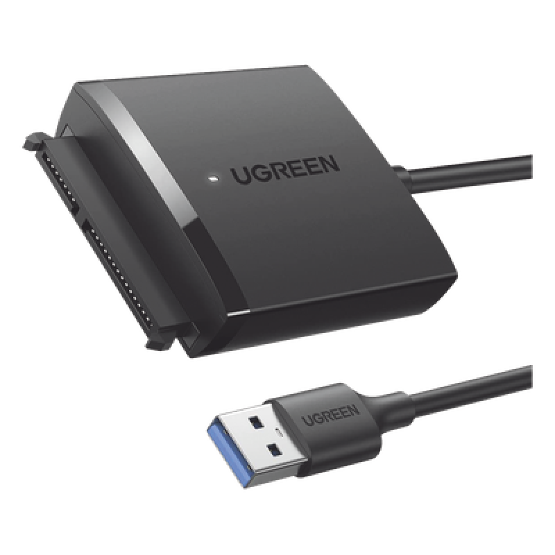 Adaptador USB 3.0 a SATA III / 5 Gbps / UASP y TRIM / HDD y SSD 2.5" y 3.5" / Hasta 12 TB / Cable 50 cm