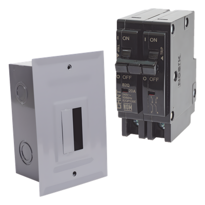 Kit Centro de Carga para empotrar con 1 Interruptor Térmico de 2 Polos, 30Amp 120/240Vca 10kA.