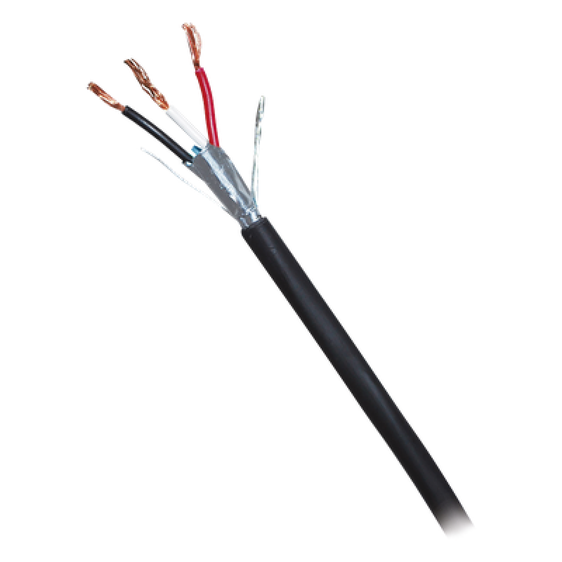 Cable para Alarma / 3 Conductores 18 AWG / Blindado / Antiflama / 305 m (1000 ft) / Negro