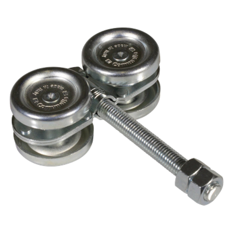 Kit de Carretillas para Puertas Colgantes / 4 Ruedas con Cojinete / Carga 150 lbs (68 kg) / Acero Galvanizado / 2 Unidades