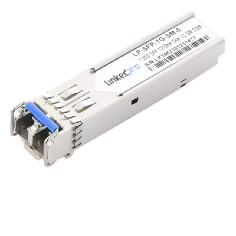 Transceptor Óptico SFP (Mini-Gbic) / Monomodo 1310 nm / 1.25 Gbps / 1000BASE / Conectores LC/UPC Dúplex / DDM / Hasta 5 km