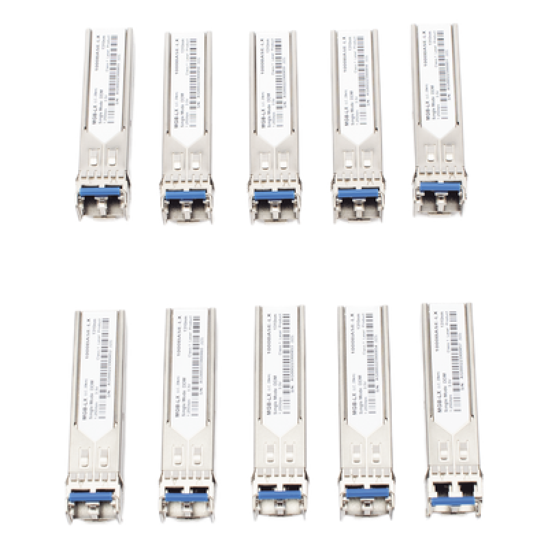 Paquete de 10 Piezas del Transceptor Industrial mini-Gbic SFP 1G LC TX:1310nm Para Fibra Mono Modo 20 Km