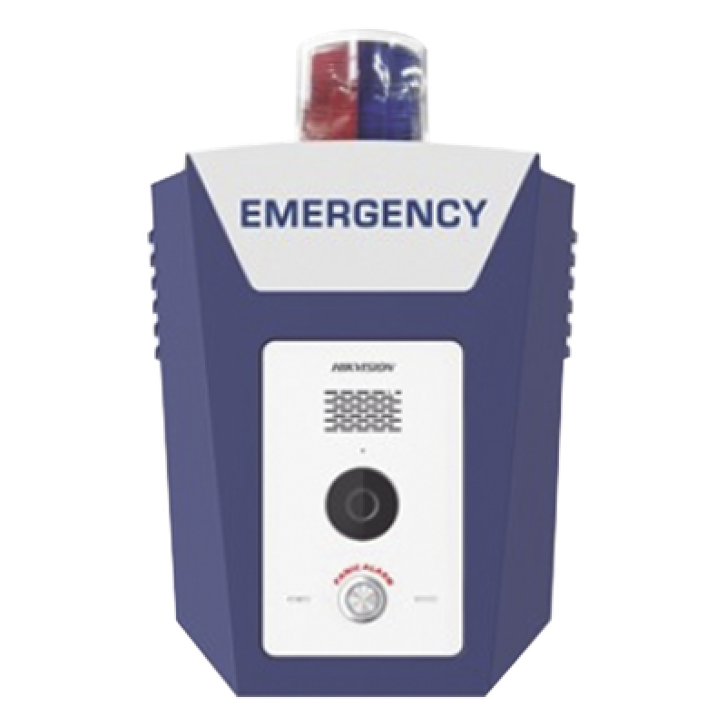 Estación de Alarma de Pánico IP / 2 Megapixel / Audio Bidireccional 5 m (16.4 ft) / Sirena 110 dB / Estrobo Rojo-Azul / IR 10 m (32.8 ft) / Doble Puerto 10/100 Mbps