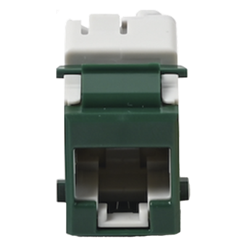 Jack Keystone / Cat5e UTP / Impacto T568A/B / Verde / 24 AWG
