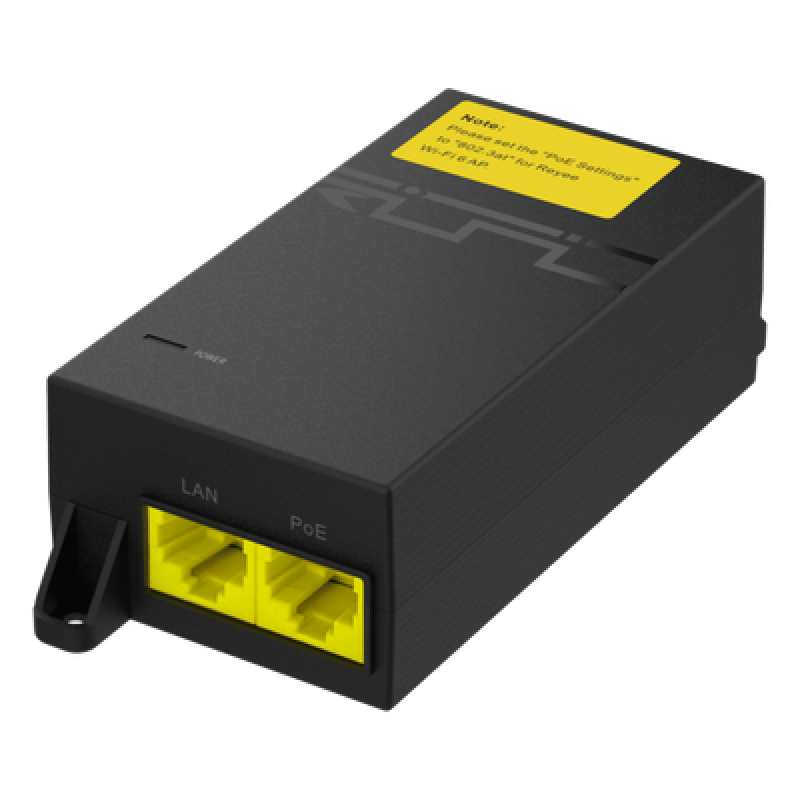 Inyector PoE Pasivo Gigabit 1G (52 V - 0.6 A - 30 W), compatible con cualquier Access Point Ruijie Reyee