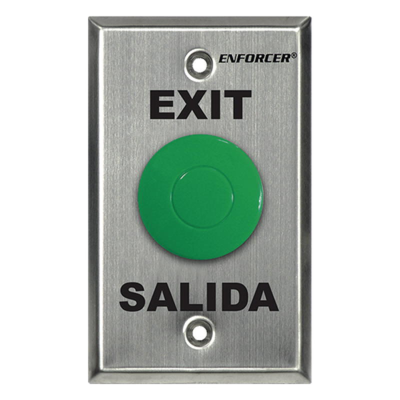 Botón de Salida Tipo Hongo / Contacto NO/NC / 24 VDC / Acero Inoxidable / Montaje en Caja Estándar