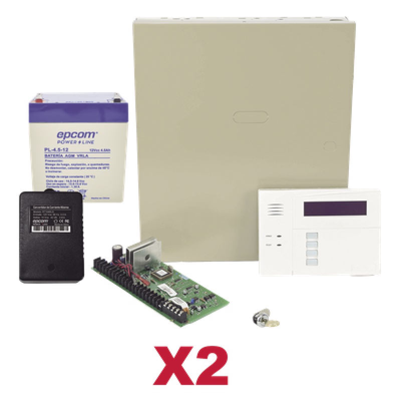Panel de Control de Alarma / 48 Zonas Híbrido / 3 Particiones / Receptor Inalámbrico 60 m (196.9 ft) / Total Connect 2.0 / Paquete de 2 Unidades