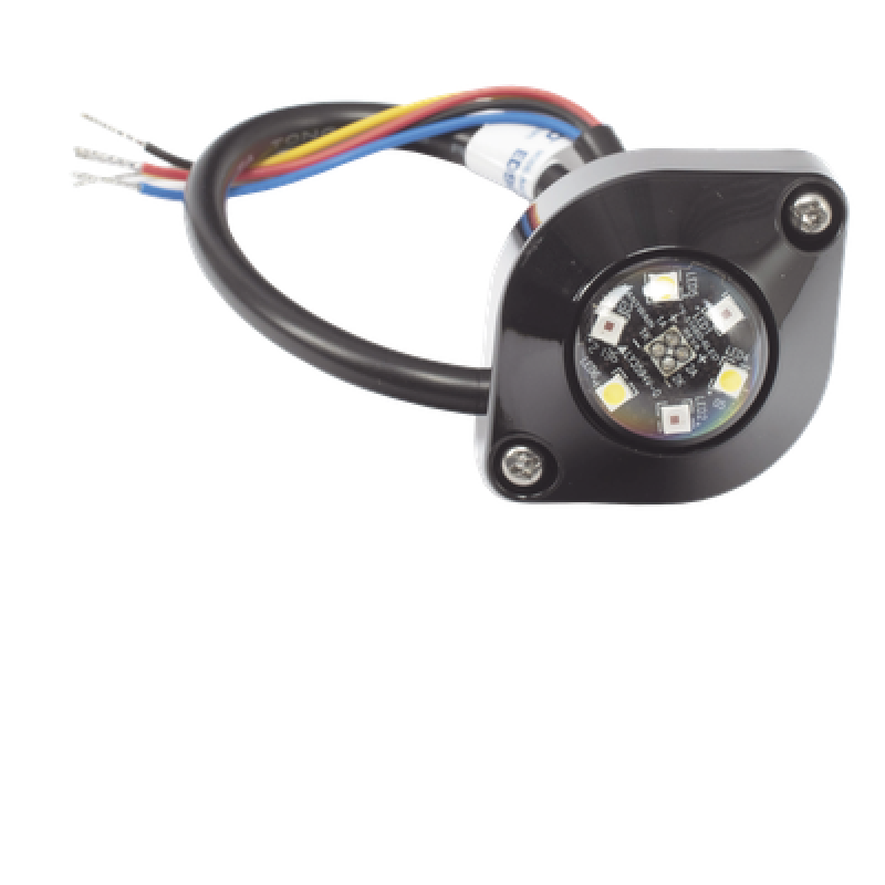 Estrobo Oculto / 6 LED / 16 Patrones / 12-24 VCC / IP67 / Sincronizable / Bisel Negro