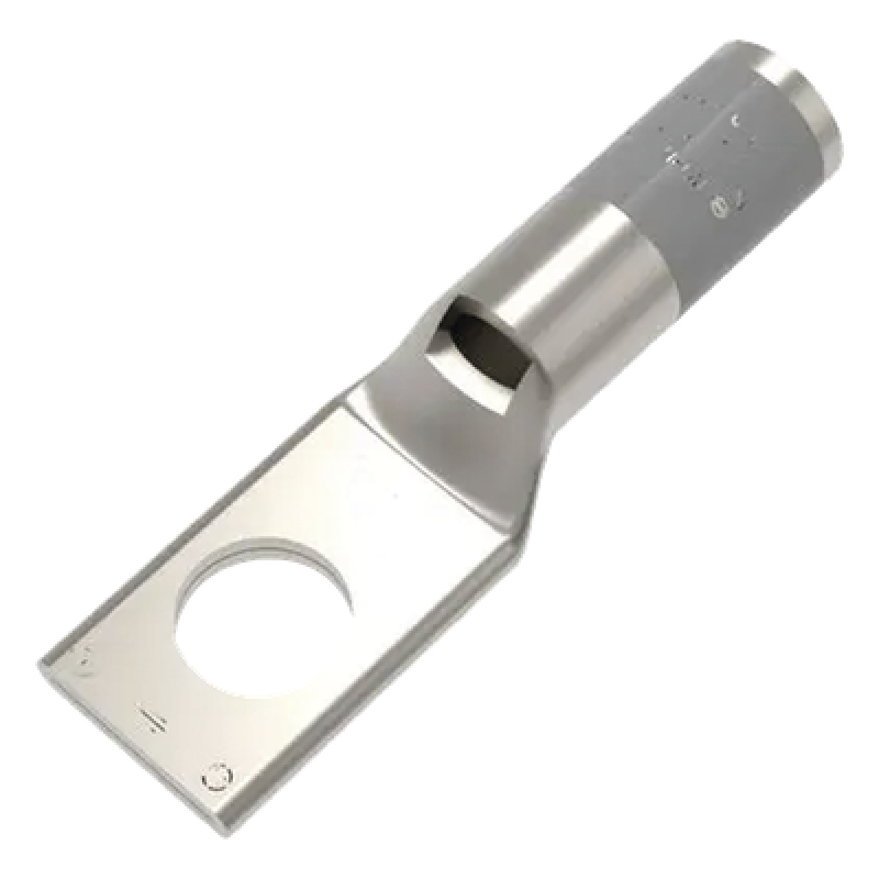 Zapata Terminal de Compresión BURNDY para Tornillo de 1/4" y Calibre 4 AWG / Barril Estándar.