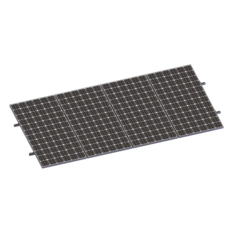 Kit De Minirieles Para Panel Solar Arreglo 1X4 Para Instalación Plano En Lámina