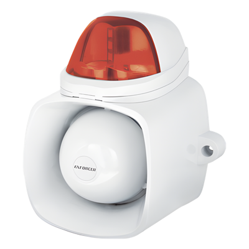 Sirena Estroboscópica Autónoma / 115 dB / IP65 / 12 Vcd / Audio MP3/WAV / Megafonía 20 W / Doble Entrada de Alarma