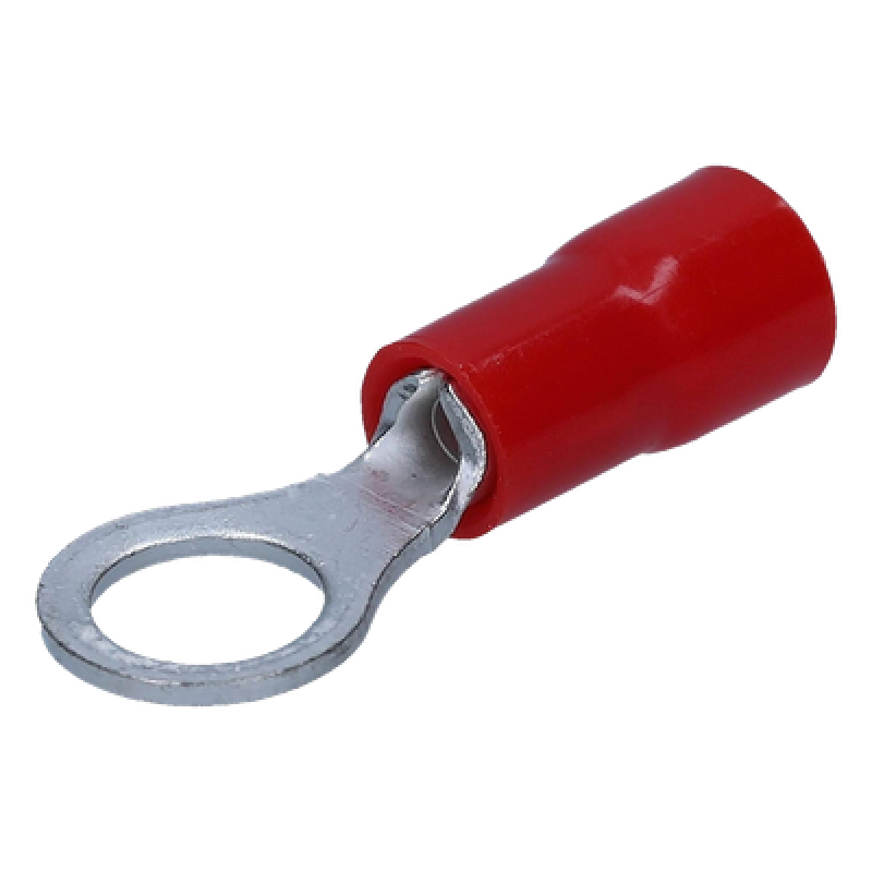 Terminal de Anillo Aislado / 3/16" / Calibre 22-16 AWG / Rojo / Paquete 25 piezas