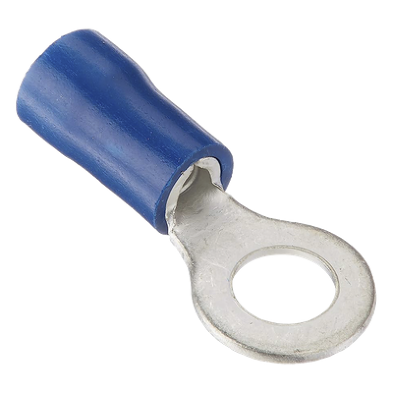 Terminal Tipo Ojo Aislado / Calibre 16-14 AWG / Orificio 1/4" (6.3 mm) / Azul / Paquete 25 Piezas