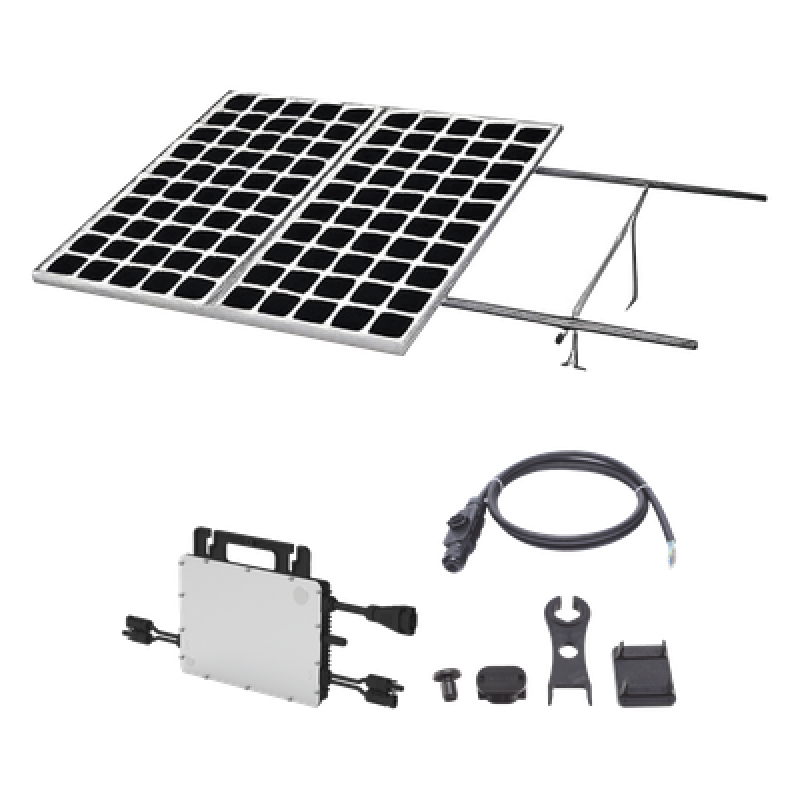 Kit Solar para Interconexión de 1.1 KW de Potencia Pico 220Vcc con Microinversor 1KW y 2 Módulos de 550 W (Incluye Montaje )