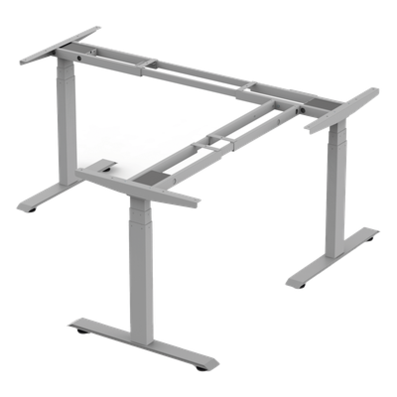Base de Escritorio Motorizada / Tipo L / 3 Columnas / Altura 60-125 cm (1.97-4.10 ft) / Carga 150 kg / 4 Presets / 38 mm/s